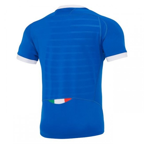 Camisola Italiana Rugby Equipamento Primeiro 2020-2021 Manga Curta